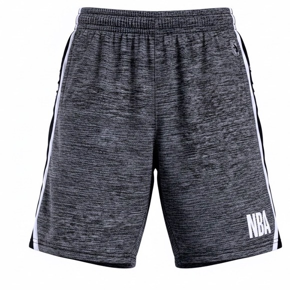 NBA Other - NBA Mens Basketball Shorts Large Charcoal Space Dye Heather Athletic Black White